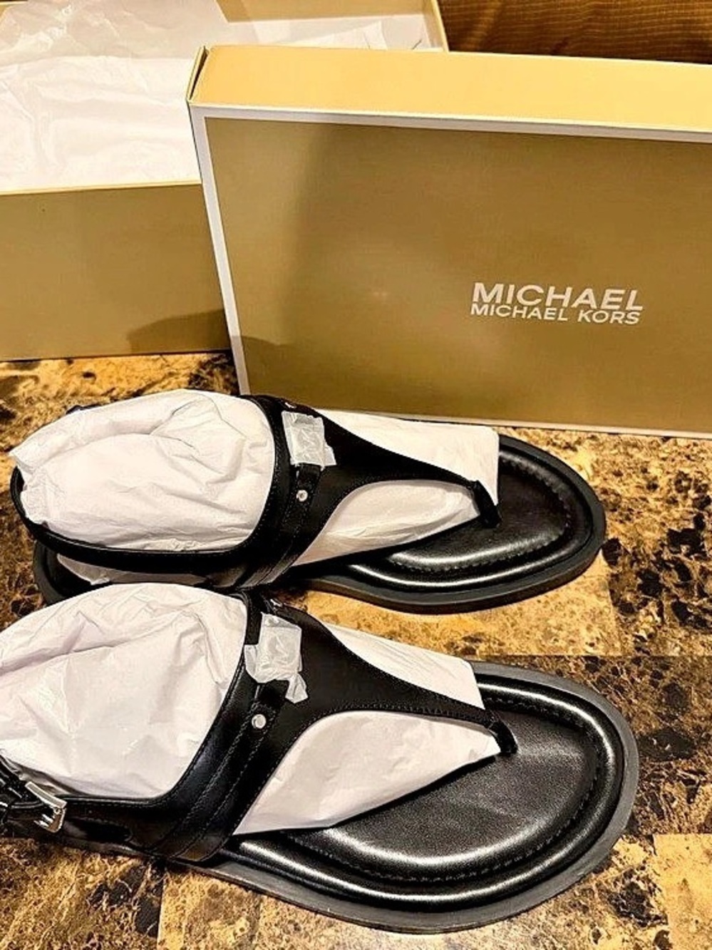 Michael Kors MILA Sandals in Black & White US 8M NWT